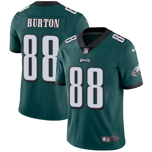 Nike Eagles #88 Trey Burton Midnight Green Team Color Men's Stitched NFL Vapor Untouchable Limited Jersey